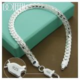 DOTEFFIL 925 Silver Bracelet 6mm 20cm Flat Side...