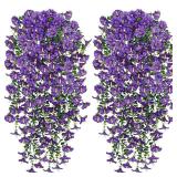 2Pc 75cm Artificial Morning Glory Wall Hanging...
