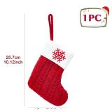 Christmas Socks Knitting Snowflake Letter...