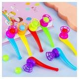 12Pcs Fun Magic Blowing Pipe Floating Ball Game...