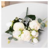 30CM Artificial Flowers Silk Peony Bouquet...
