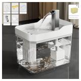 Cat Water Fountain Auto Filter Transparent Cat...