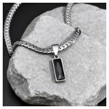 Stylish Mens Geometric Stone Pendent...