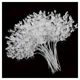 20pcs Acrylic Bead Flower Stems with Crystal...