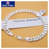 Fashion Hot 925 silver plated Bracelet 6mm 19cm...