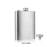LMETJMA 10 oz Stainless Steel Hip Flask with...