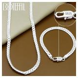 DOTEFFIL 925 Sterling silver plated 24 Inch 6mm...