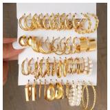 Earrings Set for Women Gold Color Bohemia...