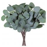 10 Pcs Artificial Eucalyptus Leaf Stem...