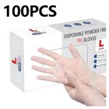 100PCS Disposable TPE Gloves Kitchen Bathroom...