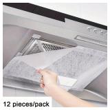 12-Pack Heavy-Duty Range Hood Filters -...