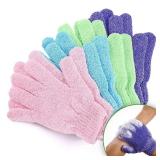 10pcs Colourful Exfoliating Gloves, Bath Gloves...