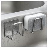 2 Pcs Stainless Steel Sink Sponge Rack For...