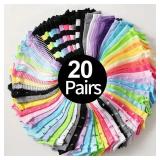 20 Pairs Heart Print Socks, Valentine's Day...