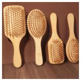 Natural bamboo paddle comb air cushion comb...
