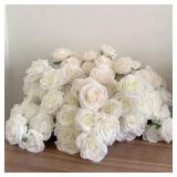 9Heads Roses Bouquet Artificial Flower Milk...