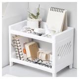 1PC PP Desktop Double Layer Storage Rack...