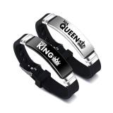 2 Pcs/Set His Queen Her King Couple Bracelet...
