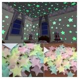 100pcs Fluorescent Glow in the Dark Stars Wall...