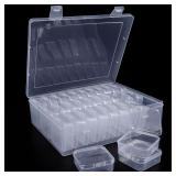 Bead Organizer Box 16Pcs Small Clear Plastic...