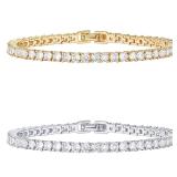 2pcs Simple And Stylish Fully Inlaid...