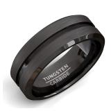 8mm Stainless Steel Men Rings Wholesale Black...