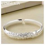 New 925 sterling silver plated elegant Peacock...