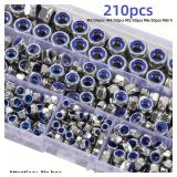 150pcs M3-M8 anti-slip hex nuts, full-thread...