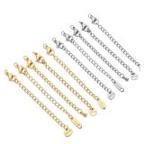 10pcs Stainless Steel Extension Chains with...