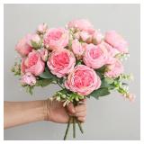 Hot Selling 1pcs/30cm Rose Pink Silk Bouquet...
