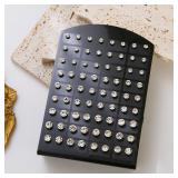 36pairs Mixed Sizes Rhinestone Stud Earrings...