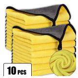 5Pcs Car Microfiber Cleaning Towels Thicken...