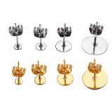 100pcs 12mm Stainless Steel Blank Post Earring...
