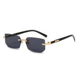 Rimless Sunglasses Rectangle Fashion Popular...
