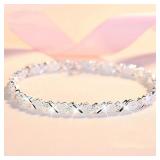 925 Sterling silver plated Bracelet Fashion...