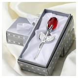 1 Pc in Random Colour Crystal Glass Rose Flower...