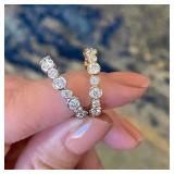 1 PC Huitan Trendy Round Cubic Zirconia Ring...