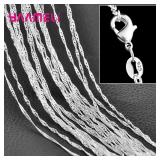 Genuine 925 Sterling silver plated Water-wave...