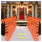 $80 COOWUFAN 28' Christmas Candy Cane Pathway Mark