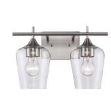 $40 Kieran 13.75 in. 2-Light Brushed Nickel Bathro