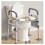 $70 Bluelog Raised Toilet Seat with Handles, Width