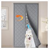 $16 Magnetic Thermal Door Curtain Fits 32'X80' Doo