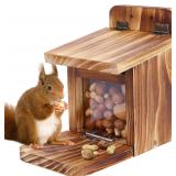 $30 MIXXIDEA 2 PK Wooden Squirrel Feeder Box, Stur