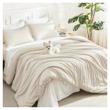$30 Litanika Twin XL Comforter Set Beige, 2 Pieces