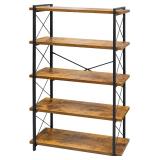 $132 HCHQHS Bookshelf, 5-Tier Industrial Bookcase,