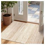 $20 Miukiki 2x3 Entryway Rug Moroccan Washable Non