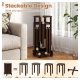 $269 Wooden Stools - Round Stools with Locking Cas