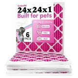 $108 Colorfil 24x24x1 Air Filter (6-Pack) | Made i