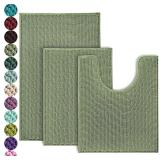 $30 Urvoix Bathroom Rugs Sets 3 Piece, Non-Slip Ch
