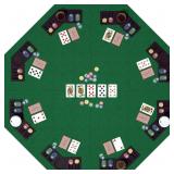 $63 48 Inch Foldable Poker Table Top for 8 Players